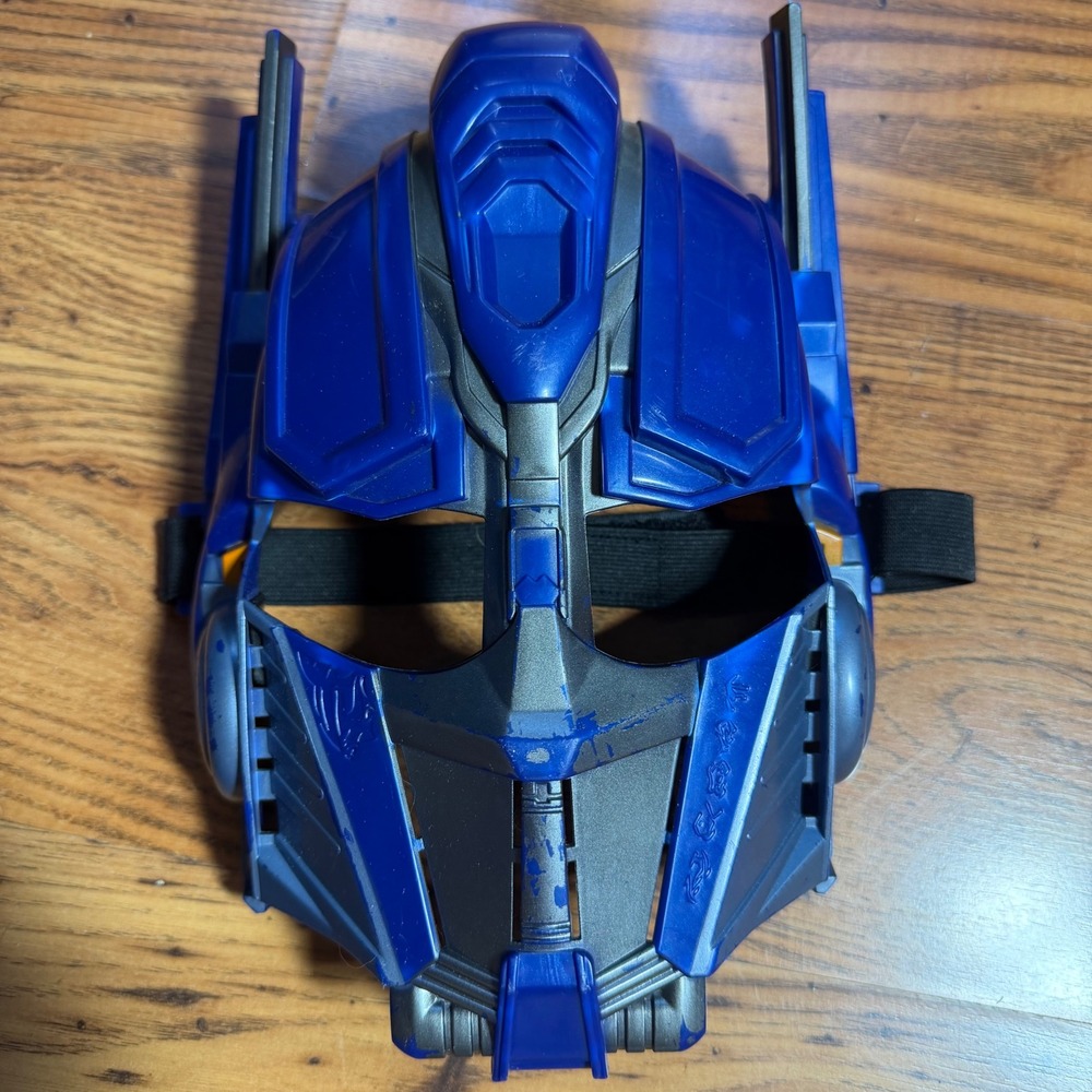 Hasbro Transformers Optimus Prime Mask 2009 Revenge of the Fallen Blue Silver